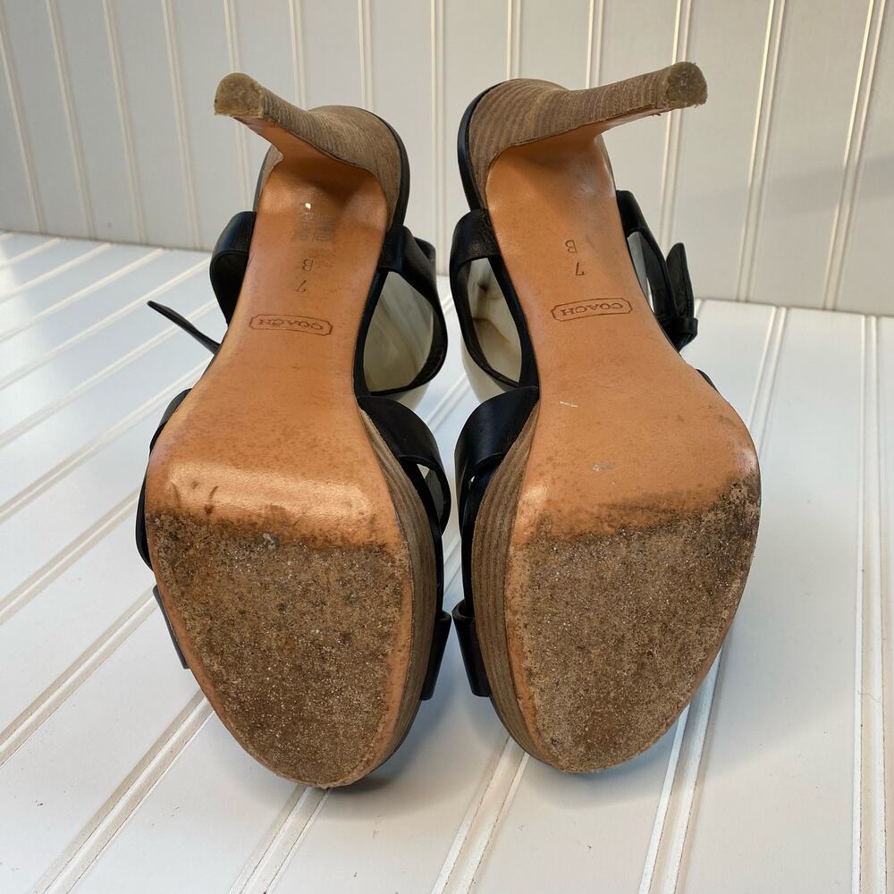 Coach Black Buckle High Heel Pumps Women’s Size 7 - Picture 7 of 7
